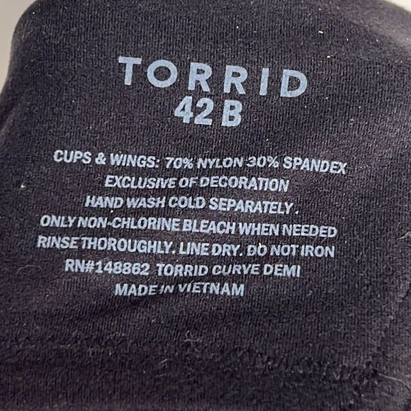 Torrid black underwire bra size 42B - Picture 8 of 9